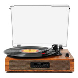 Vintage Record Player Bluetooth 3-speed Vinyl Record Pl...