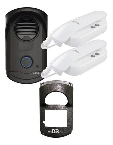 Kit Agl Interfone Slim S100 Com 2 Fones + Protetor