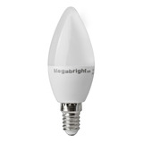 Ampolleta Led C37 Vela Megabright 5w/6000k E-14