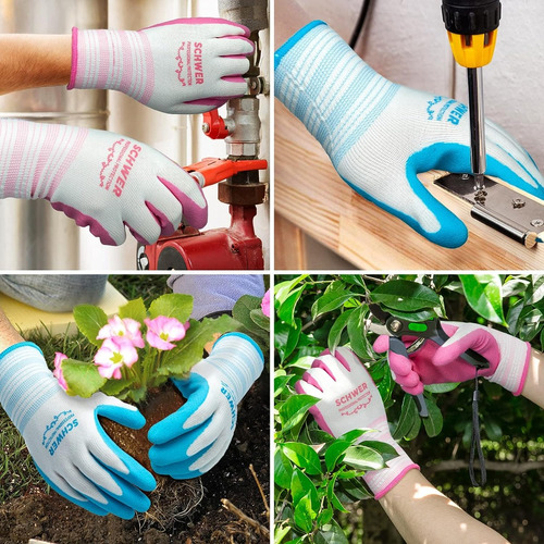 Guantes Jardinería X01 Par Tela+caucho Transpirable Multiuso