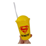 10 Vasos Plasticos Superman Personalizados Souvenir