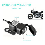 Cargador Doble Usb P/ Moto O Motoneta Ic.