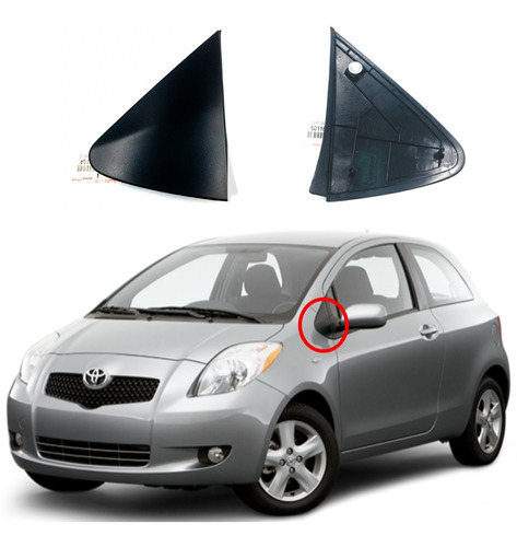 Tapa Triangulo Extension Retrovisor Yaris 2006-2009 Original Foto 4