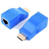 Extensor Conversor Hdmi 4k Rede Rj45 Transmissor E Receptor