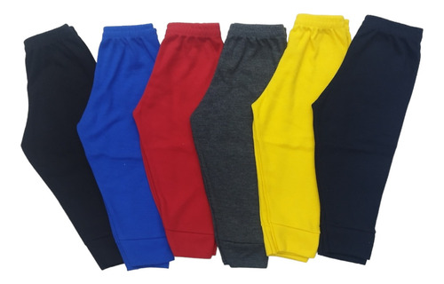 6 Pzas Pants Ligeros Colores Básicos Intensos Bebé 3 A 18m