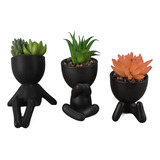 Set De 3 Plantas Artificiales Pequeñas Para Plantas Suculent