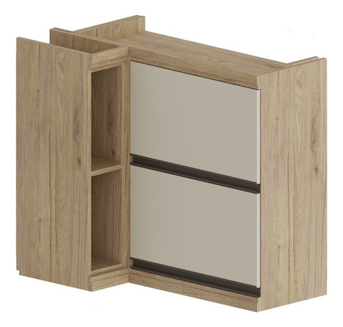 Gabinete Superior Cocina Mdp 48x87 2 Puertas 2 Nichos Rovere