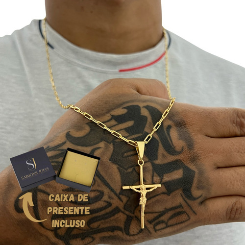 Corrente Moeda Antiga Banhada Ouro 24k Não Descascar