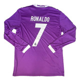 Jersey Real Madrid Cr7 Ronaldo 16/17 Versión Retro Visita Mo