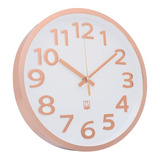 Reloj Pared Moderno Cocina 30 Cm Silencios Cobre Mulmer