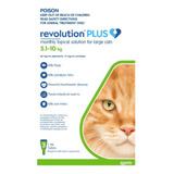 Antiparasitario Interno Y Externo Zoetis Revolution Plus Pipeta Gatos De 5.1kg A 10kg Color Verde