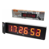 Relógio De Parede Cronometro Digital Led Com Controle