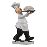 Cocinero De Resina Estatua Chef Francés Modelo Para Cocina