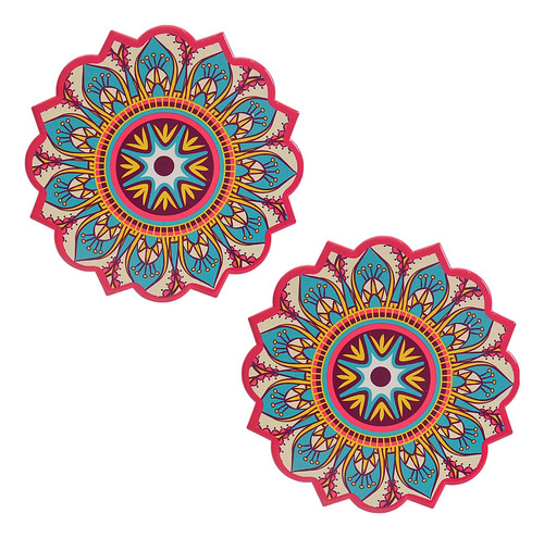 Portacaliente Cerámica Redondo Mandala 20 Cm Set X2