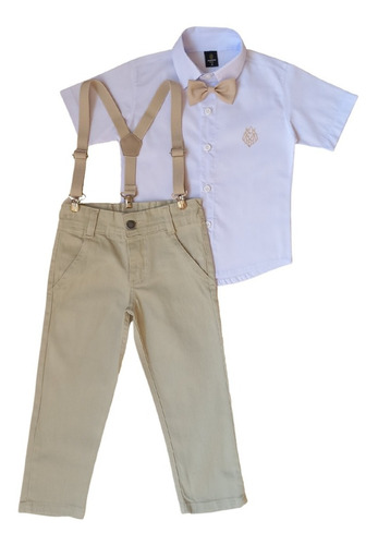Roupa Social Infantil Masculina - Calça - Camisa Manga Curta