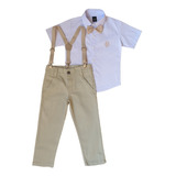 Roupa Social Infantil Masculina - Calça - Camisa Manga Curta