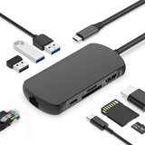 Hub Usb C, Hub Ethernet Pd 8 En 1 Con Entrega De Energa De 1