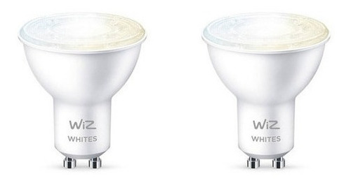 Ampolleta Led Wiz Wifi White Calida/fria 4.9w Gu10 X2 Unid