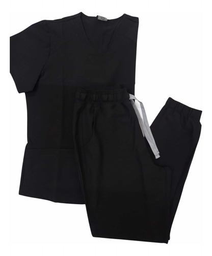 Uniforme Quirúrgico Antifluido Para Mujer/negro