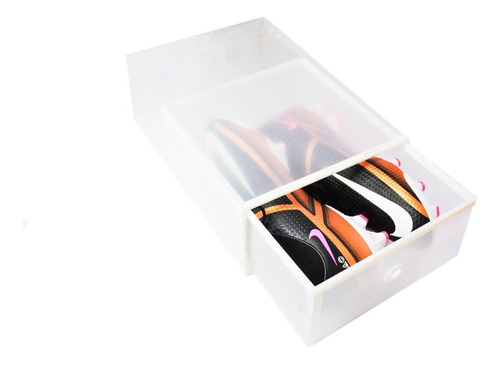 Set X 3 Organizadores Cajón Zapatos Grande Blanco