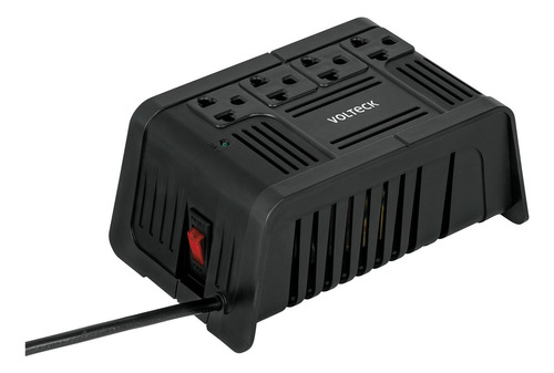 Regulador De Voltaje De 800 Va 4 Contactos Volteck 45572 Color Negro