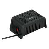 Regulador De Voltaje De 800 Va 4 Contactos Volteck 45572 Color Negro