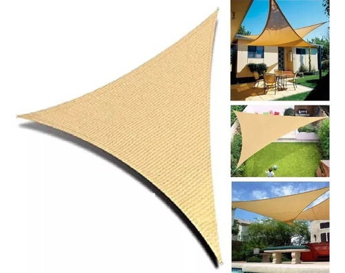 Toldo Vela Sombreadora Triangular 5x5x5 100% Hdpe