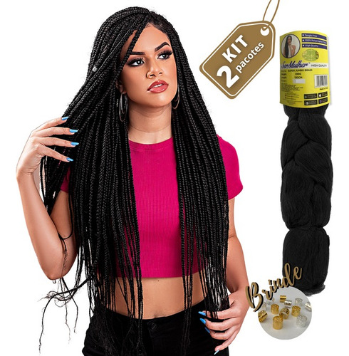 2 Pacotes De Jumbos Box Braids - 399 Gramas Ser Mulher