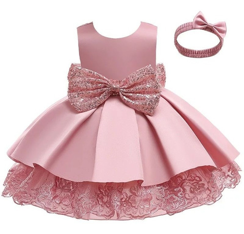 Bello Vestido Princesa De Niña Bebe Infantil Fiesta Bautizo