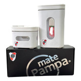 Set Yerbera Y  Azucarera Pico Equipo River Plate Mate Pampa 