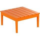Mesa De Jardín Para Exteriorescuadrada Baja Color Naranja
