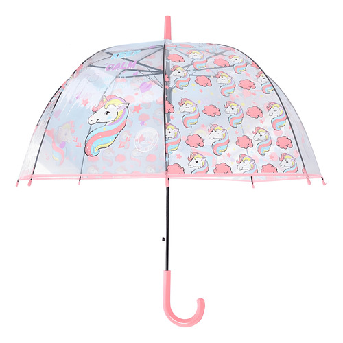 Guarda Chuva Automático Infantil Unicórnio Rosa