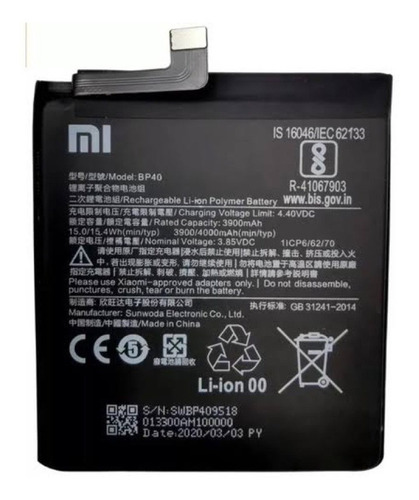 Kit Bateria Compatível Xiaomi Mi 9 T Pro Bp40 Envio Imediat