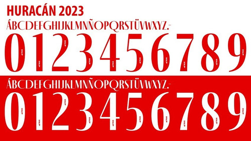 Tipografía Vectorizada Huracán 2023 - Vía Mail