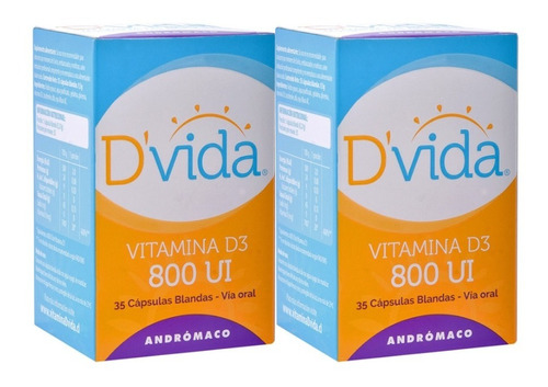 Dvida Vitamina D3 800ui X35 Cápsulas Blandas. Pack X2 Uds.