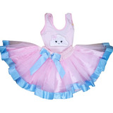 Conjunto Infantil Body Com Saia De Tule Chuva De Amor Rosa