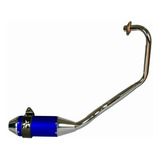 Escape Honda Twister Cb 125f St3 Aluminio Azul Paolucci