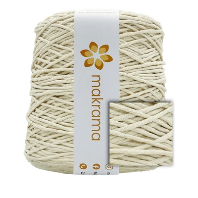Hilaza De Algodón Para Tejer Macramé 2mm Beige \u002F Crudo Beige | Meses sin interés