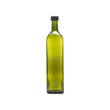Botella De Vidrio Verde Base Cuadrada 1 Lt X10 Und. Jvl Shop