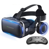 Óculos De Realidade Virtual 3d Vr Com Fone De Ouvido E Gamep