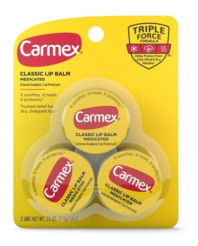 Carmex - Set X 3 - Bálsamo Labial En Lata - 15 Spf