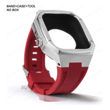 Funda De Metal Para Apple Watch  Correa De Silicona De 44mm