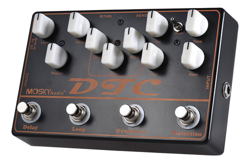 Pedal De Efectos Distorsión Dtc 4 En 1 Moskyaudio Overdrive.