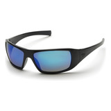 Lentes De Seguridad Pyramex Goliath Negro Espejo Azul Sb5665 Color Negro/azul