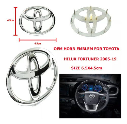 Emblema Volante Toyota Fortuner Hilux 4runner Corolla Yaris  Foto 4