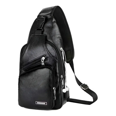 Pechera Bandolera AM7 Modas Negro USB Impermeable Compartimentos | MercadoLibre