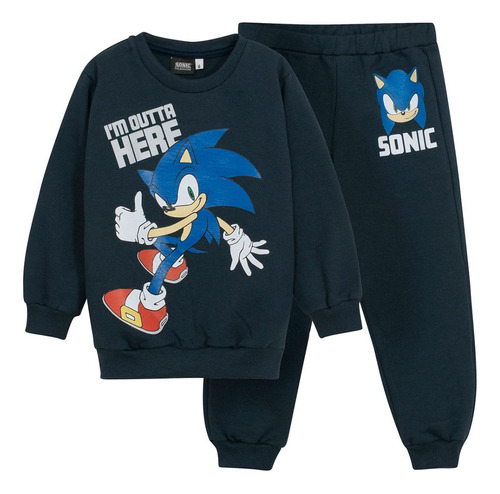 Conjunto Buzo Y Jogging Sonic Niños Original Sega®  