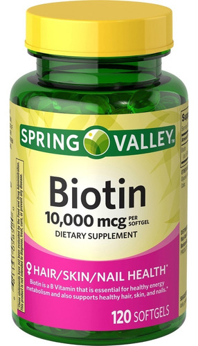 Biotina 10,000mcg 120 Capsulas Cabello Uñas Piel Eg B6
