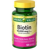 Biotina 10,000mcg 120 Capsulas Cabello Uñas Piel Eg B6