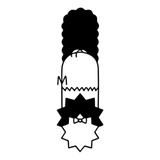 Cuadro Simpsons - Madera Calada - Negro Deco - 35x12cm